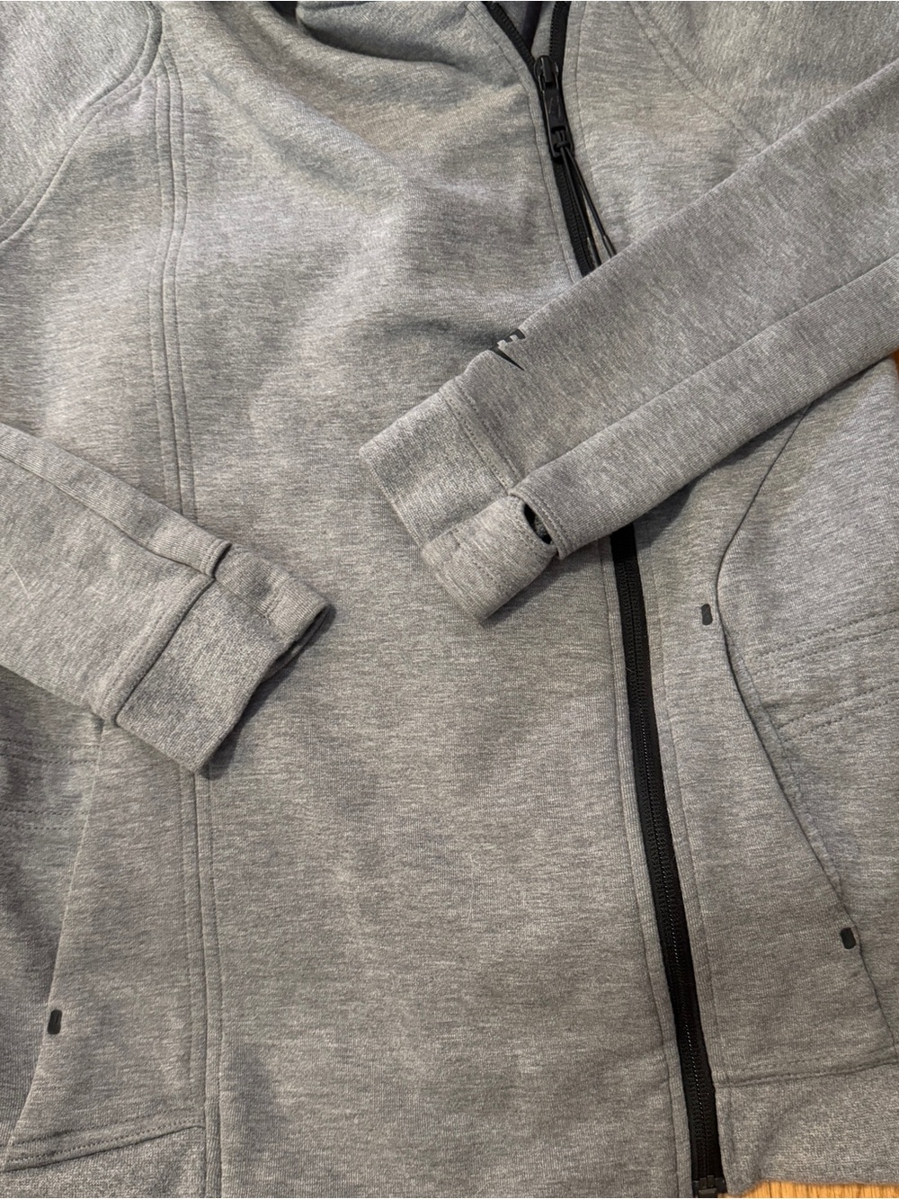 Nike Women’s Tech Hooded Asymmetrical Zip Sweatshirt - Picture 2 of 6